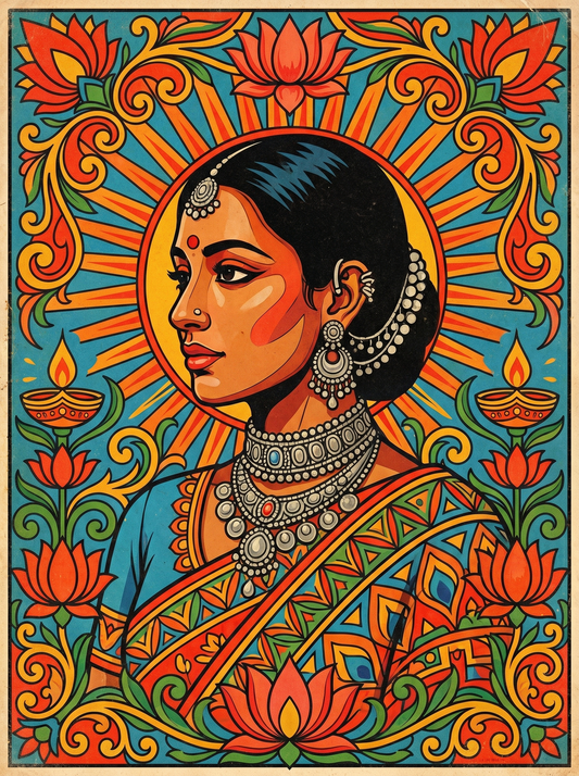 Teal Jewel Indian Woman (120 Colours)
