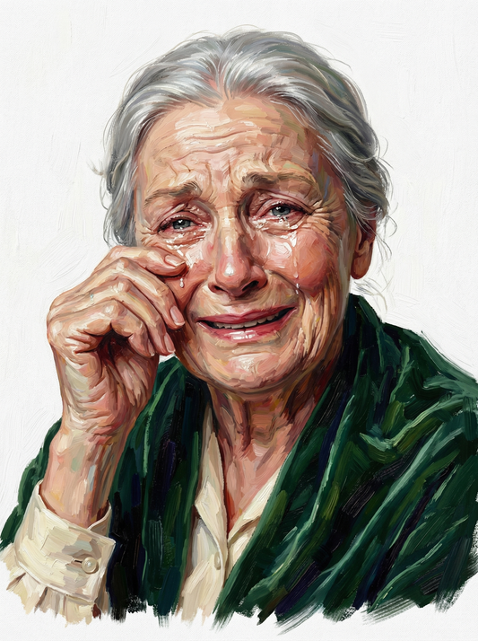 Thoughtful Elder Portrait (80 Colours)
