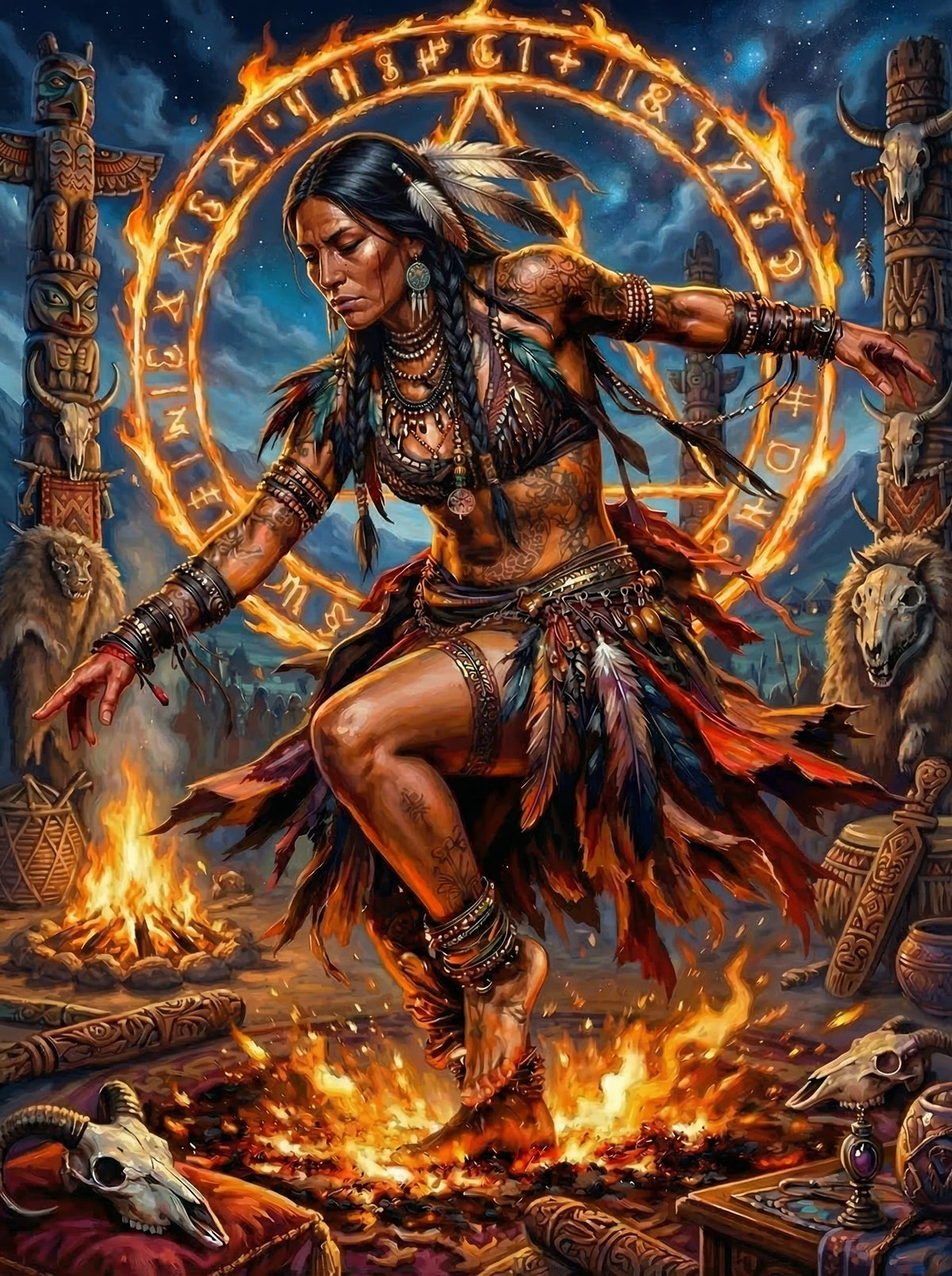 Tribal Warrior Fire Shaman (80 Colours)
