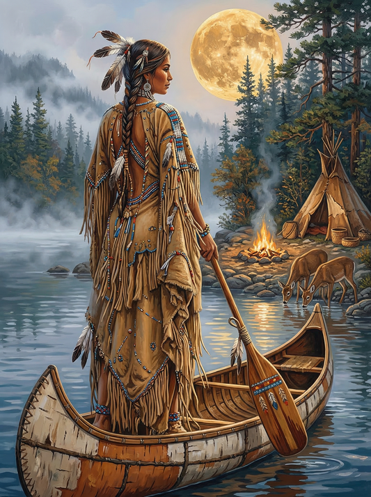 Tribal Woman Moonlight Camp (80 Colours)