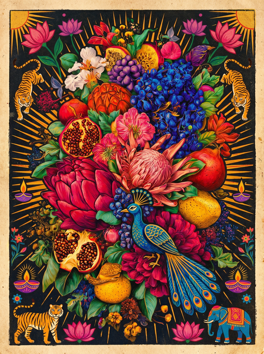 Tropical Bird Florals (80 Colours)
