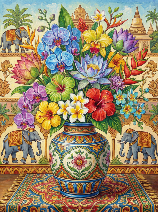 Tropical Temple Flowers (80 Colours)