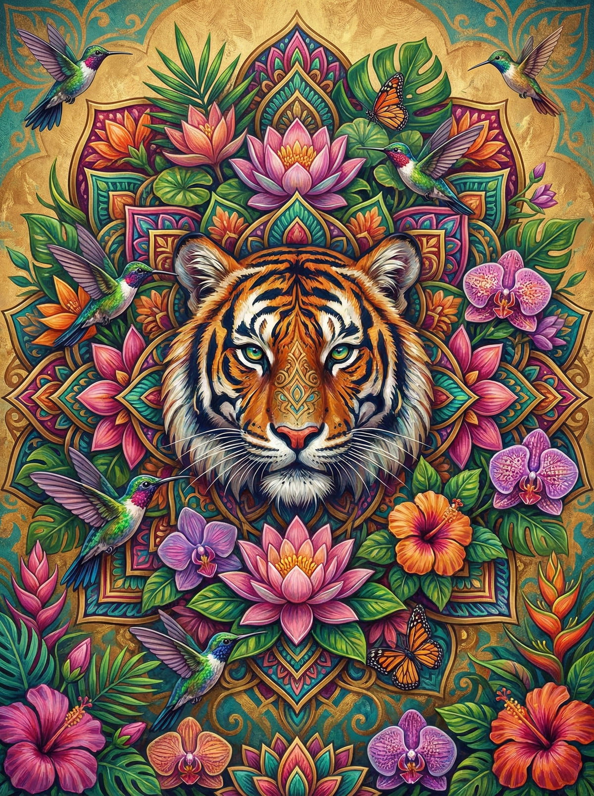 Tropical Tiger Meditation (80 Colours)
