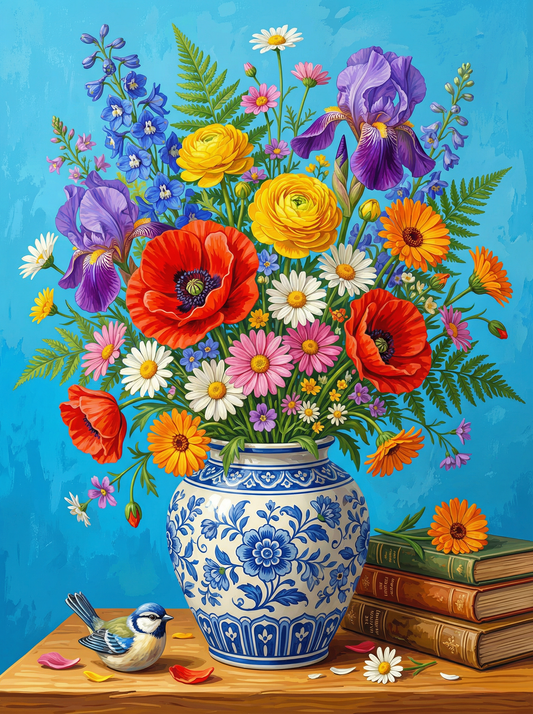 Turkish Blue Poppy Garden (120 Colours)