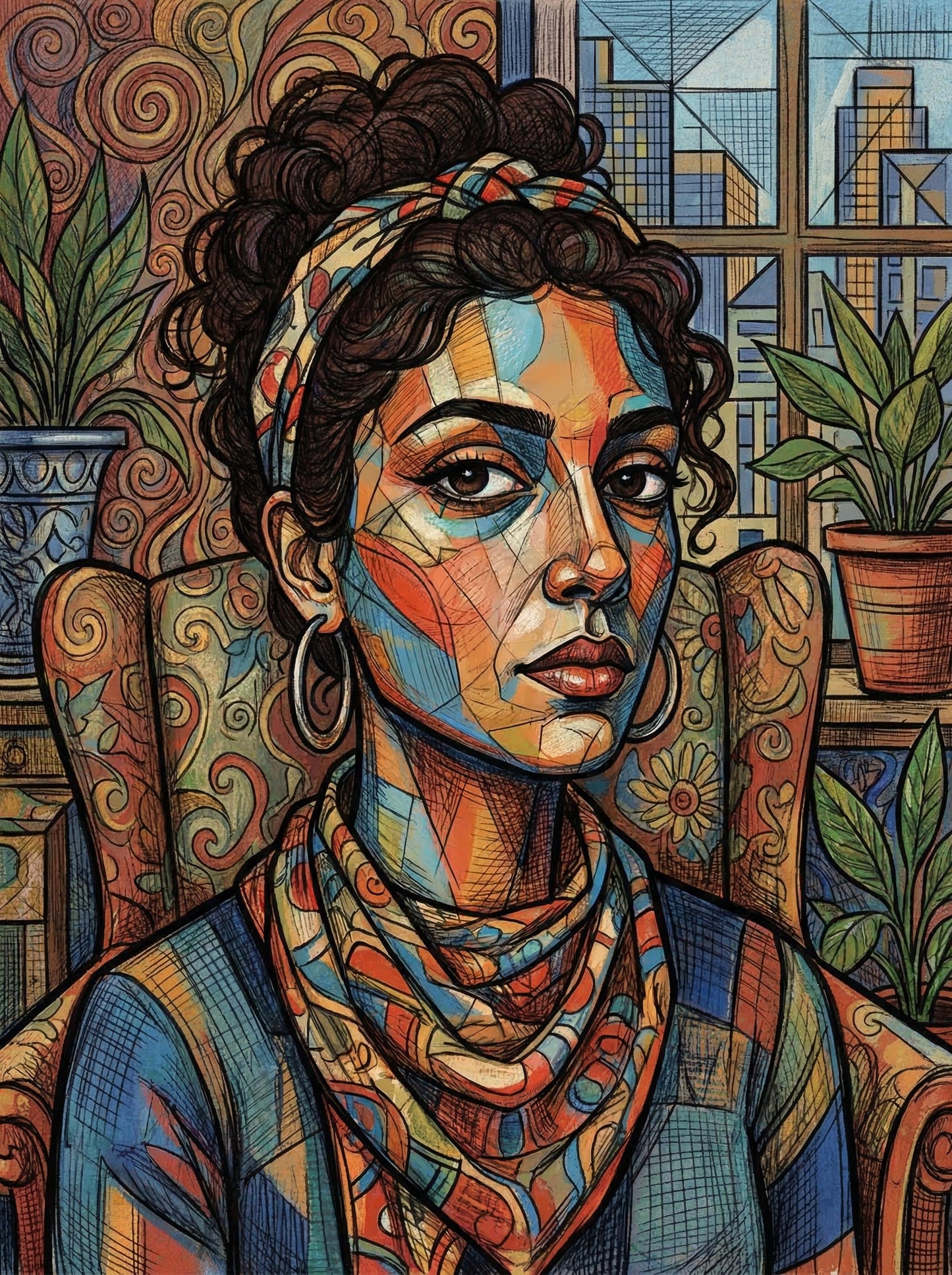 Urban Woman Portrait (120 Colours)