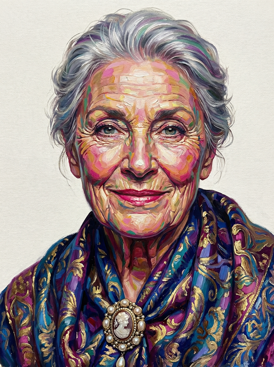 Vibrant Fabric Portrait Woman (120 Colours)