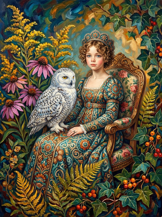Victorian Girl Snowy Owl (80 Colours)
