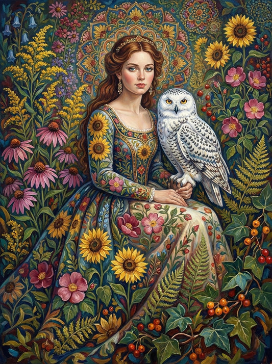 Victorian Woman Forest Owl (80 Colours)
