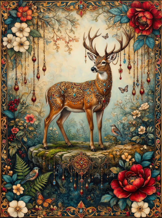 Vintage Ornamental Deer (120 Colours)