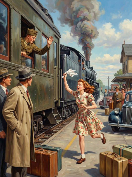 Vintage Train Station Farewell (120 Colours)
