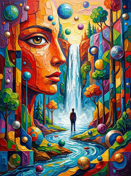 Waterfall Cosmic Portrait (80 Colours)