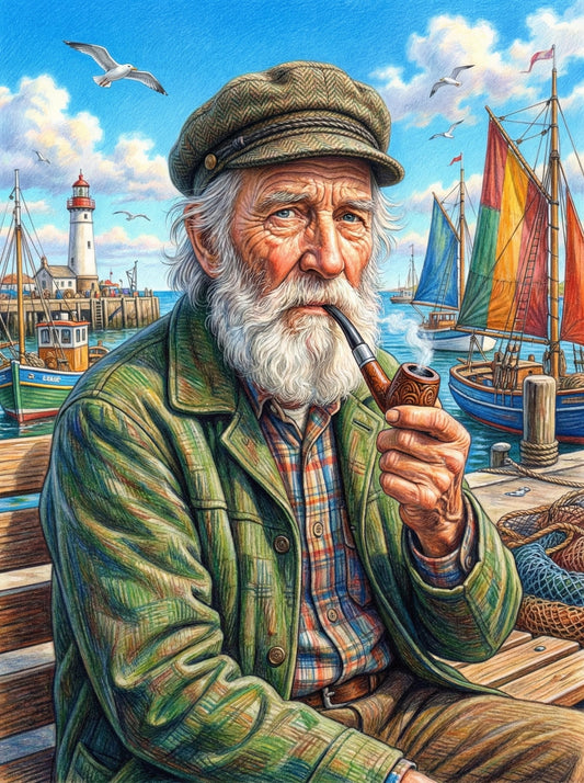 Weathered Seaman Portrait (120 Colours)