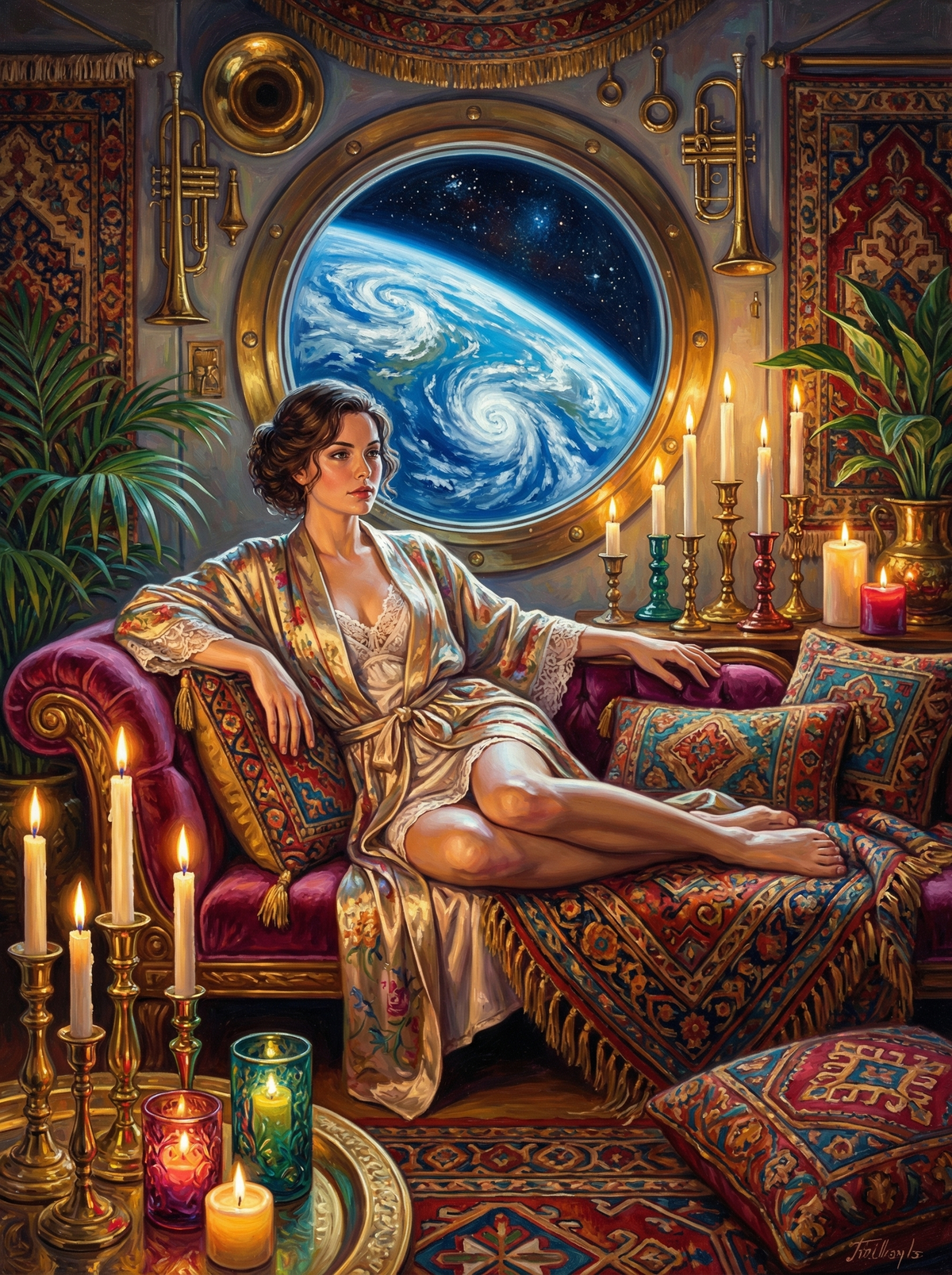 Woman Gazing Earth (80 Colours)