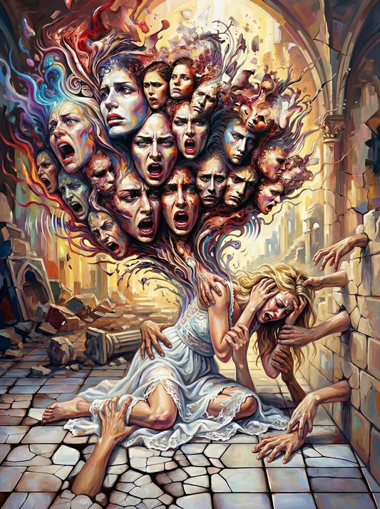Woman Many Faces Agony (120 Colours)
