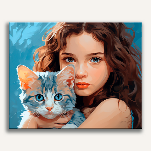 Girl's Pet Cat