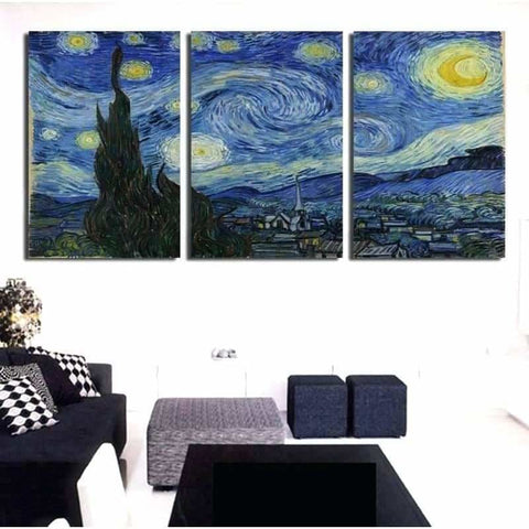 3X Multi Panel Night Sky Diy Paint By Numbers Kits VM90534 -