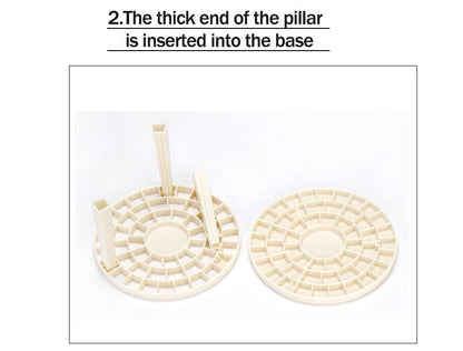 Brush holder with 49 compartments