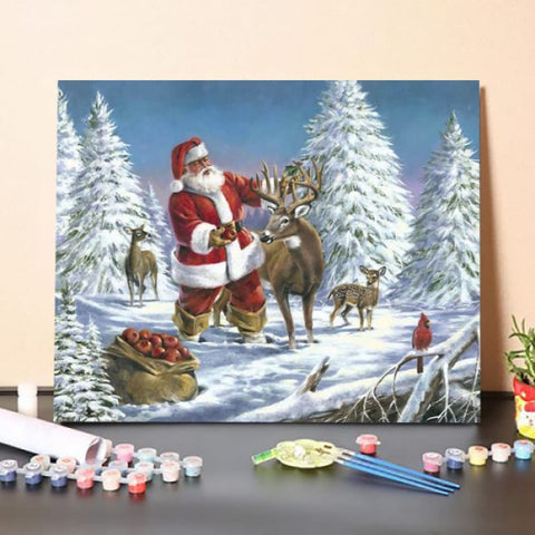 An Apple From Santa – Paint By Numbers Kit