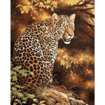 Animal Leopard Diy Paint By Numbers Kits ZXQ1614 - NEEDLEWORK KITS