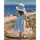 Beach Children Diy Paint By Numbers Kits PBN56233 - NEEDLEWORK KITS