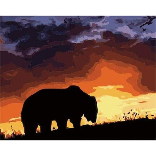 Bear Diy Paint By Numbers Kits ZXB863 - NEEDLEWORK KITS