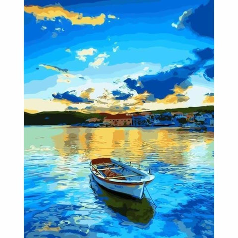 Boat Diy Paint By Numbers Kits VM56215 - NEEDLEWORK KITS