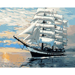 Boat Diy Paint By Numbers Kits WM-113 - NEEDLEWORK KITS