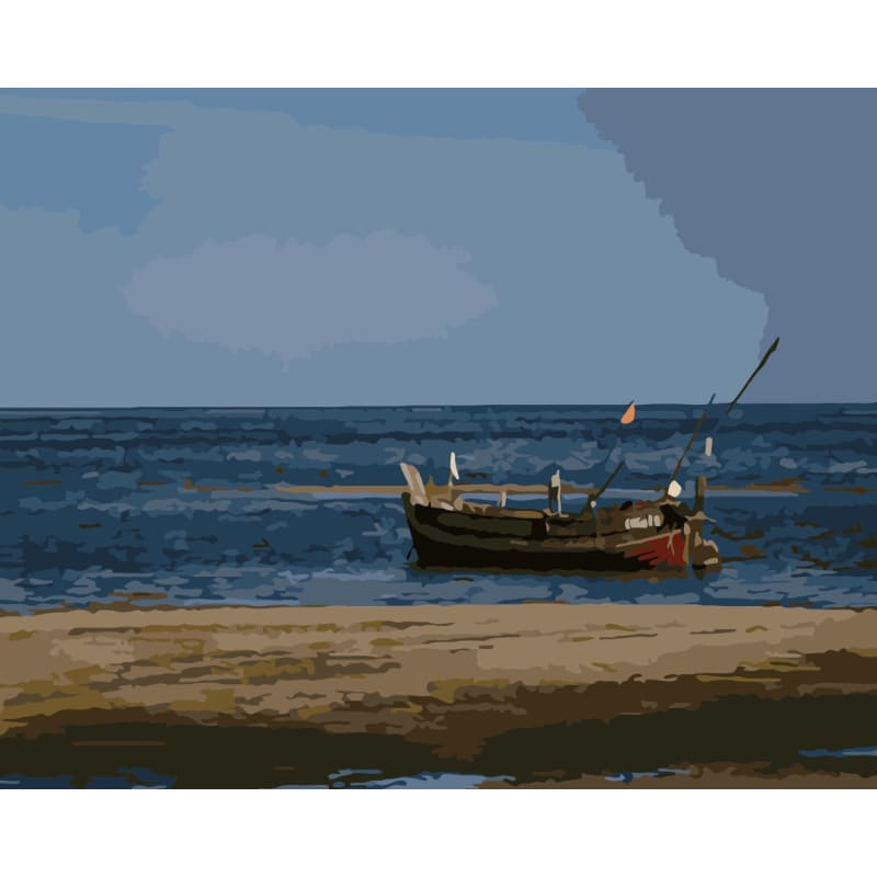 Boat Diy Paint By Numbers Kits WM-919 - NEEDLEWORK KITS