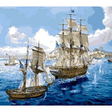 Boat Diy Paint By Numbers Kits ZXQ015 - NEEDLEWORK KITS