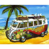 Bus Beach Summer DIY Paint By Numbers Kits FA90101 - 2