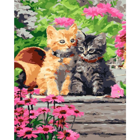 Cat Diy Paint By Numbers Kits WM-1144 - NEEDLEWORK KITS
