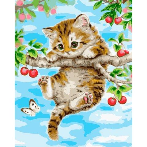 Cat Diy Paint By Numbers Kits WM-116 - NEEDLEWORK KITS