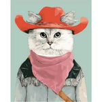 Cat Diy Paint By Numbers Kits ZXQ1300 - NEEDLEWORK KITS