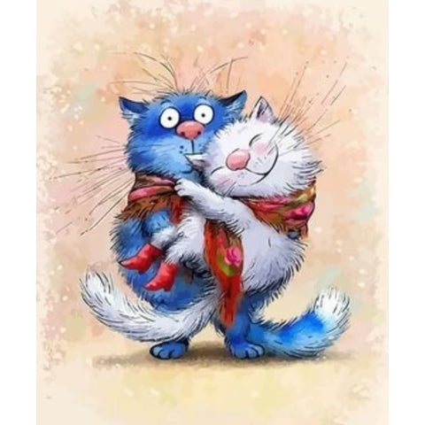 Cat Diy Paint By Numbers Kits ZXQ2740 - NEEDLEWORK KITS