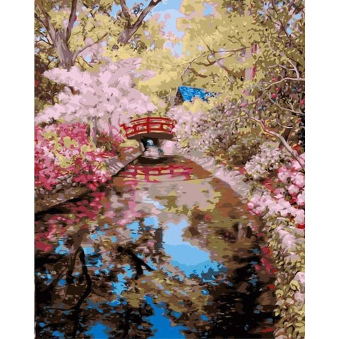 Cherry Blossoms Diy Paint By Numbers Kits SY-4050-084 - NEEDLEWORK KITS