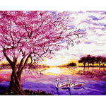 Cherry Blossoms Diy Paint By Numbers Kits WM-253 - NEEDLEWORK KITS