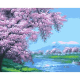 Cherry Blossoms Diy Paint By Numbers Kits WM-904 - NEEDLEWORK KITS