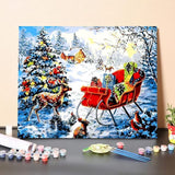 Christmas Sledge – DIY Painting By Numbers Kit