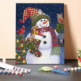 Christmas Snowman VI-Paint by Numbers Kit