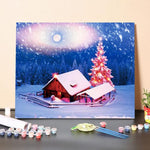 Christmas tree igloo-Paint by Numbers Kit