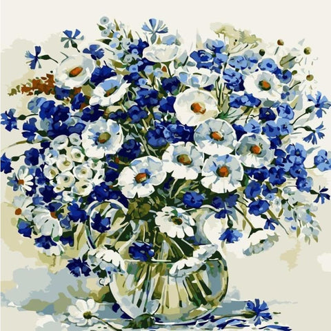 Chrysanthemum Diy Paint By Numbers Kits WM-039 - NEEDLEWORK KITS
