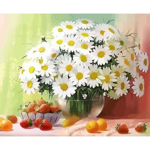 Chrysanthemum Diy Paint By Numbers Kits ZXAN1918 - NEEDLEWORK KITS