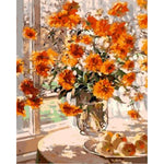 Chrysanthemum Diy Paint By Numbers Kits ZXQ1014 - NEEDLEWORK KITS