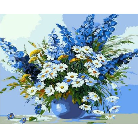 Chrysanthemum Diy Paint By Numbers Kits ZXQ1555 - NEEDLEWORK KITS