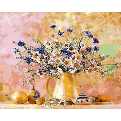Chrysanthemum Diy Paint By Numbers Kits ZXQ1561 - NEEDLEWORK KITS