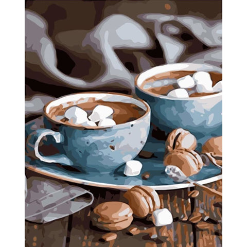 Coffee Paint By Numbers Kits WM-344 - NEEDLEWORK KITS