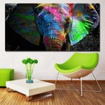 Colorful African Elephant Diy Paint By Numbers Kits PBN97814 - NEEDLEWORK KITS