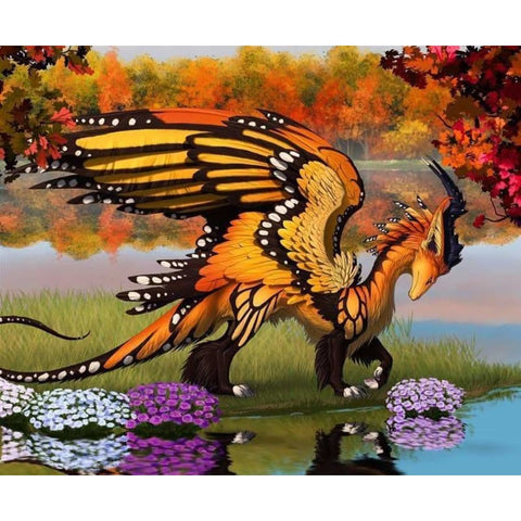 Red Dragon Myth - Animals Paint By Numbers - Painting By Numbers