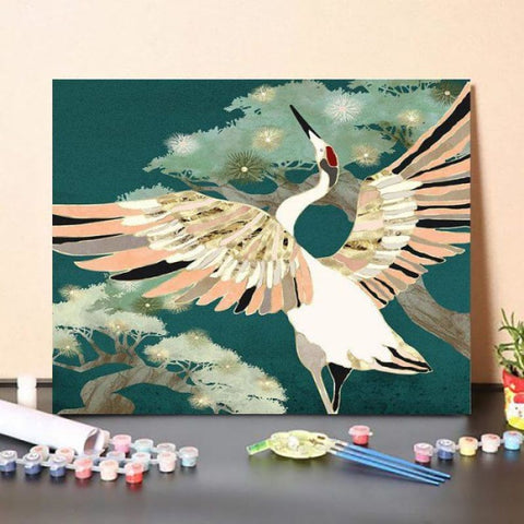 ferdasecPaint By Numbers Kit -Golden Crane