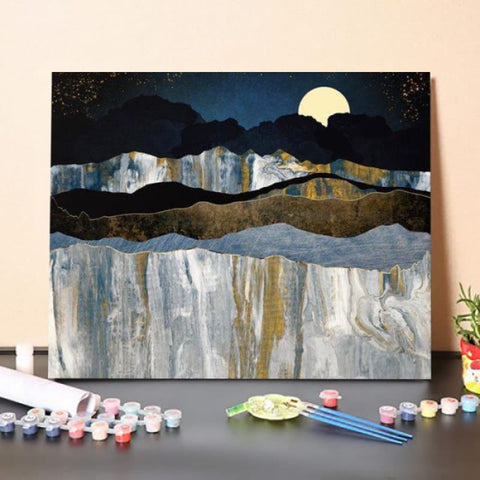 ferdasecPaint By Numbers Kit – Painted Mountains